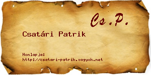 Csatári Patrik névjegykártya