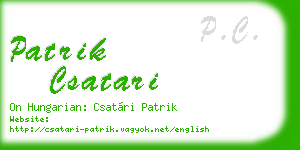 patrik csatari business card